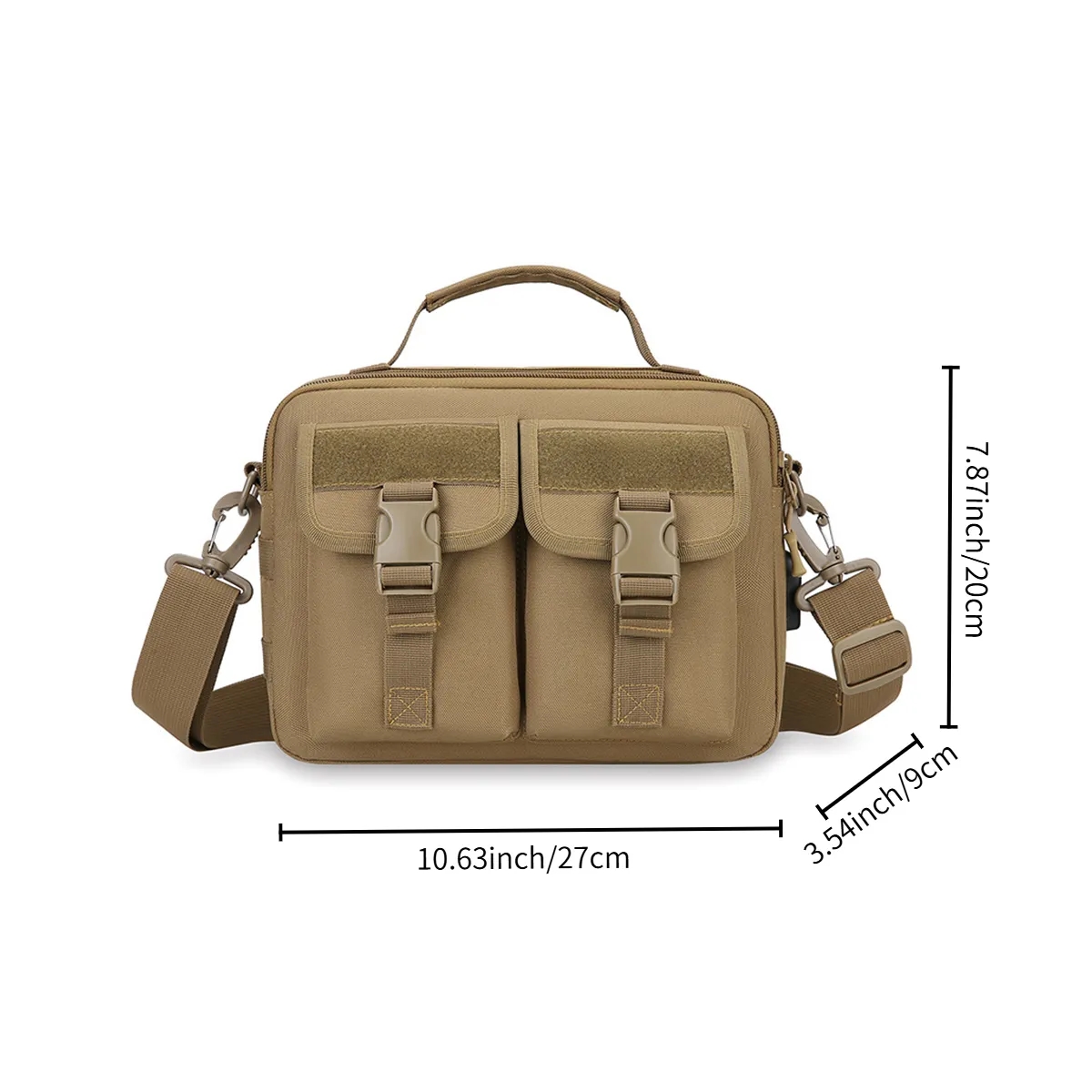 Durable Tactical Messenger Shoulder Bag W/ USB Charging Port 5