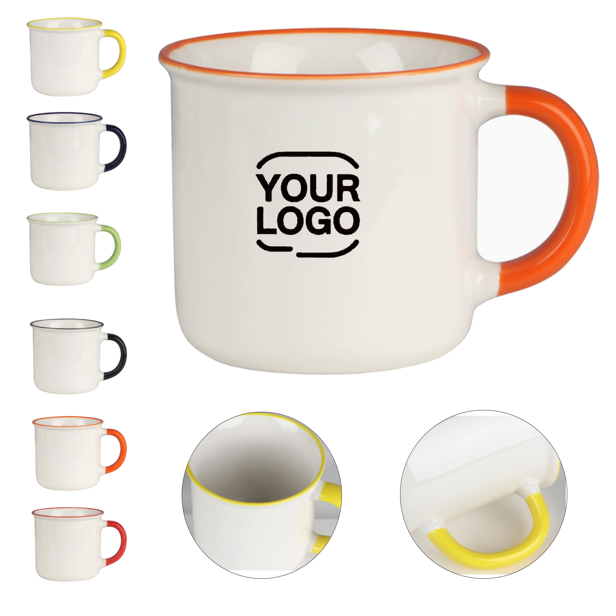 14oz Imitation Enamel Cup With Handle 1