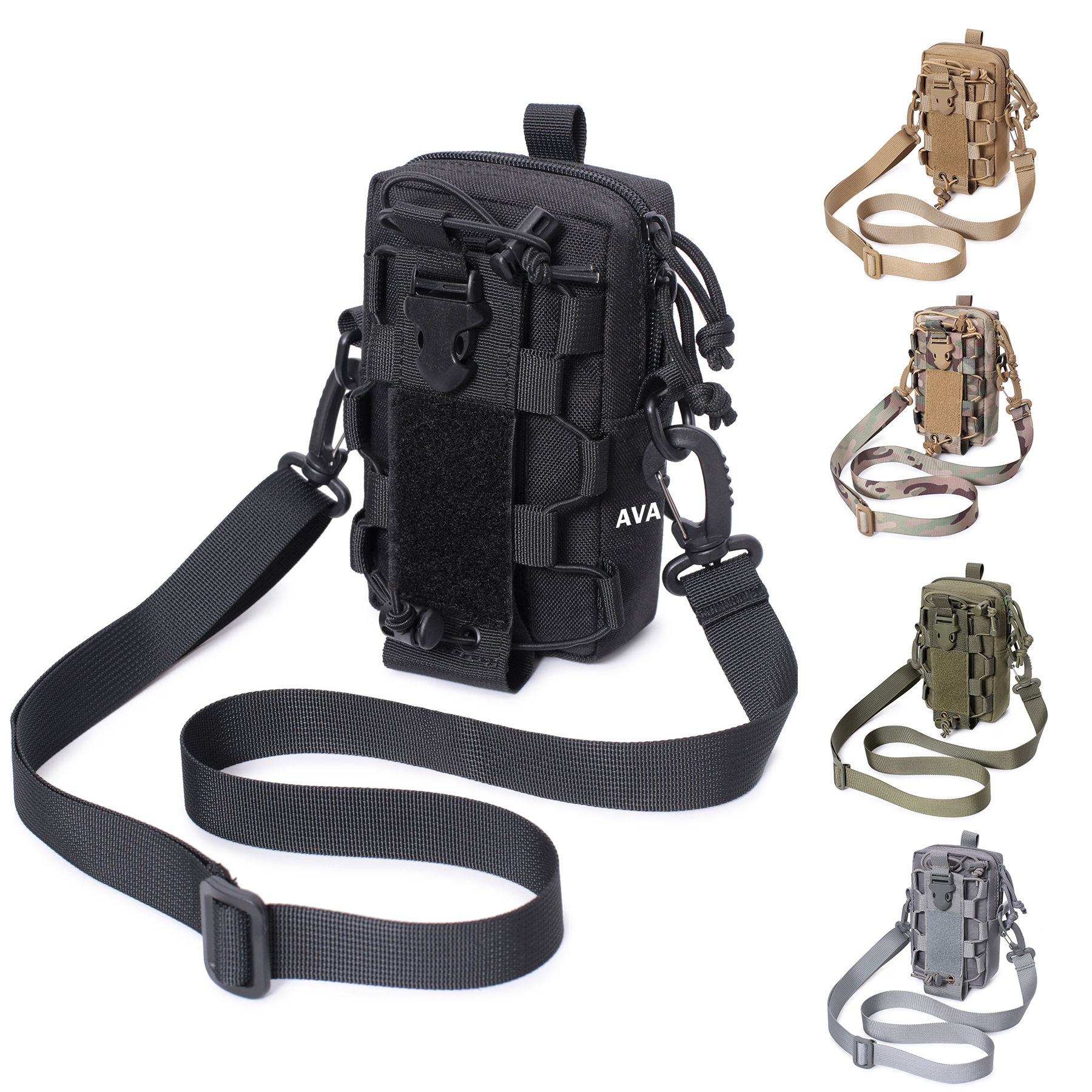 Nylon Camping Outdoor Water Bottle Cell Phone Tactical Bag 10