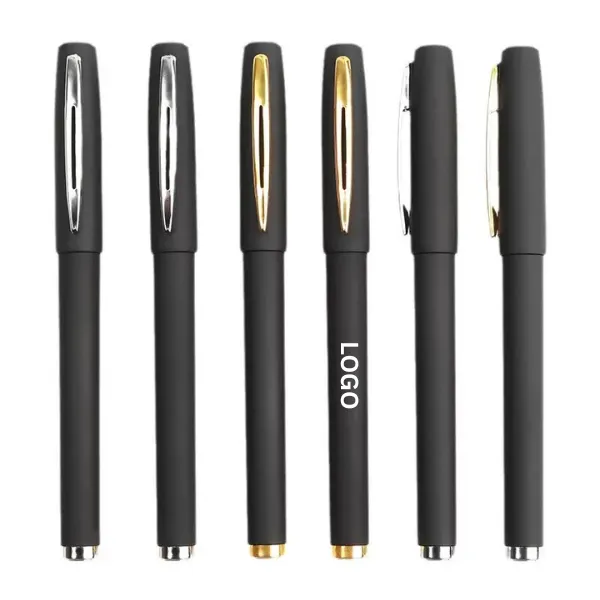 Black Matte Gel Pen - Smooth Writing Instrument 1