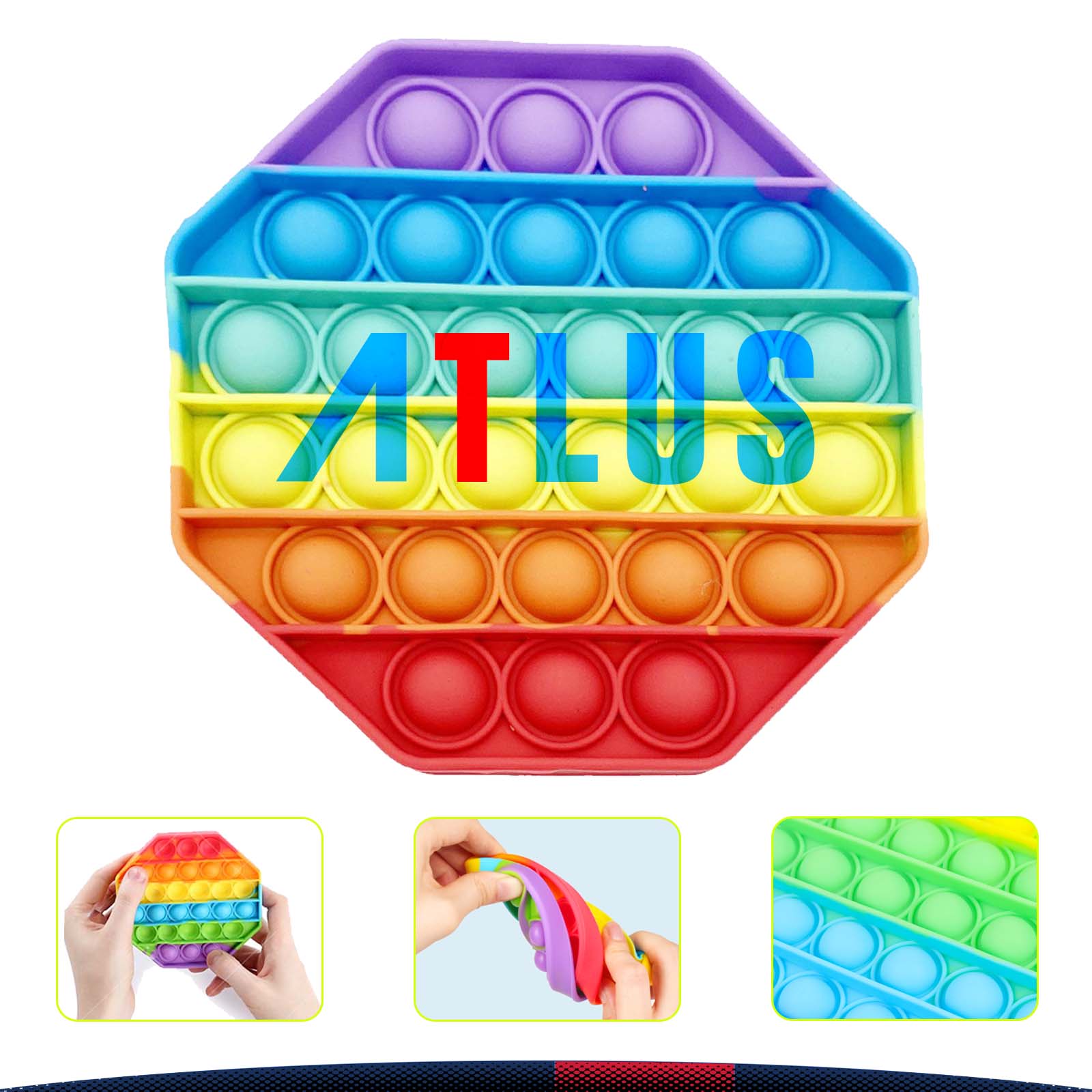 Elfie Rainbow Push Pop Bubble Toy 3