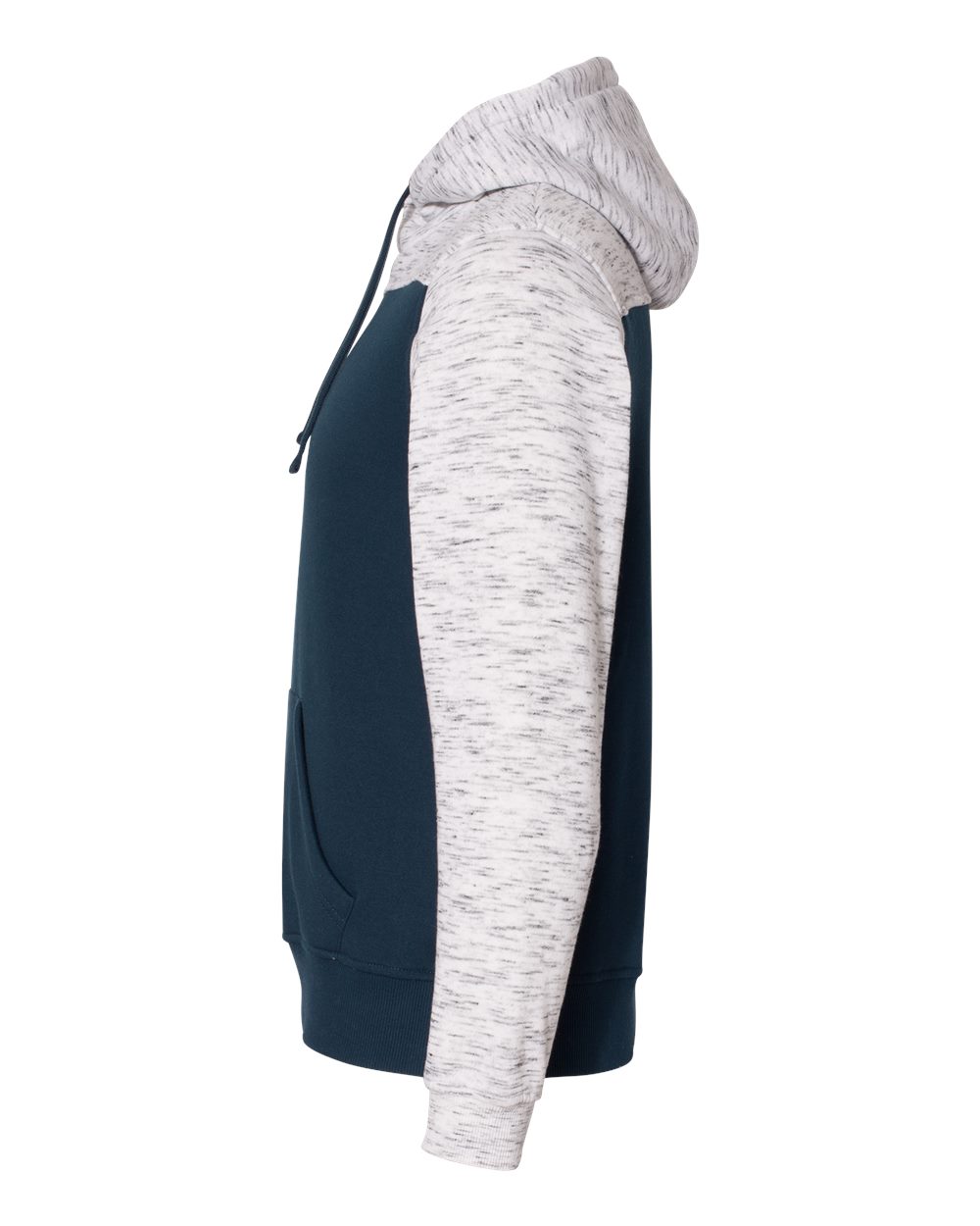 Men's Mélange Fleece Colorblocked Hooded Sweatshirt - 8676, custom hoodie or sweatshirt with logo imprint 15