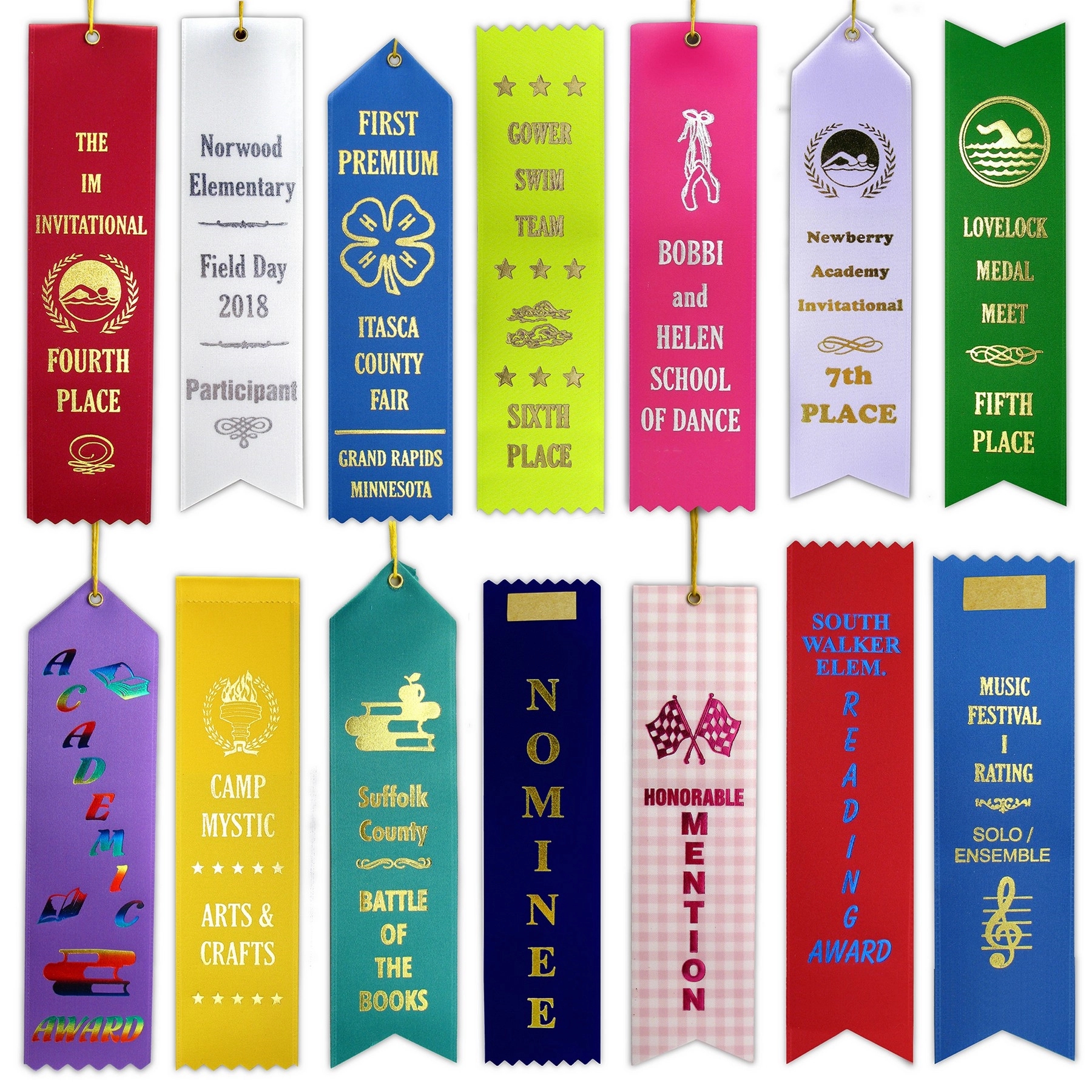 Custom Finished Top Award Ribbons 2