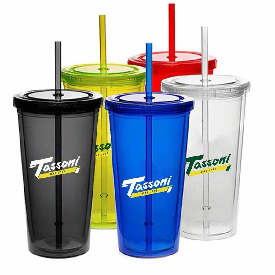 20 Oz Vibrant Sip Tumblers with Straw 2