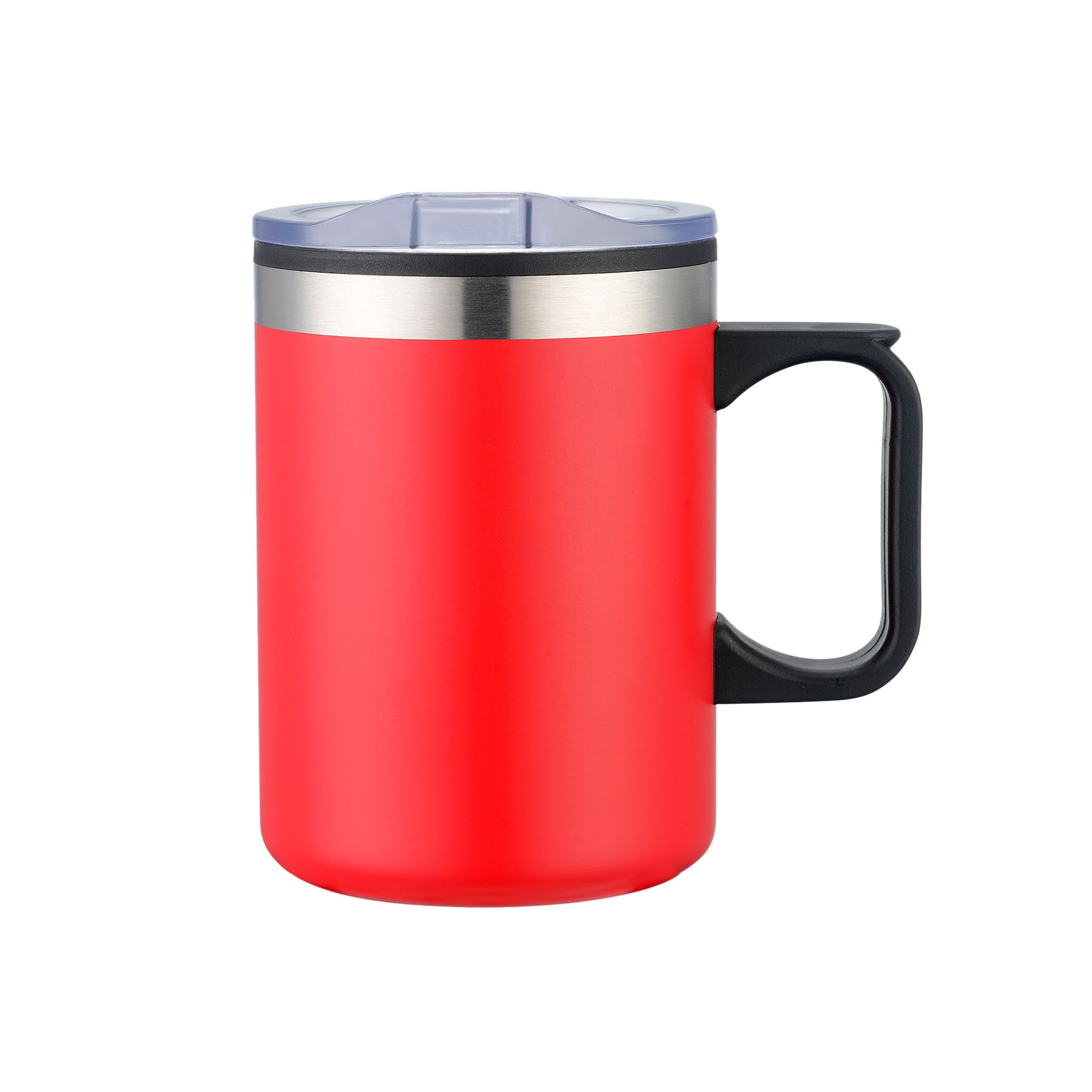 14oz. Double Wall Camping Mug w/ Clear Lid 9