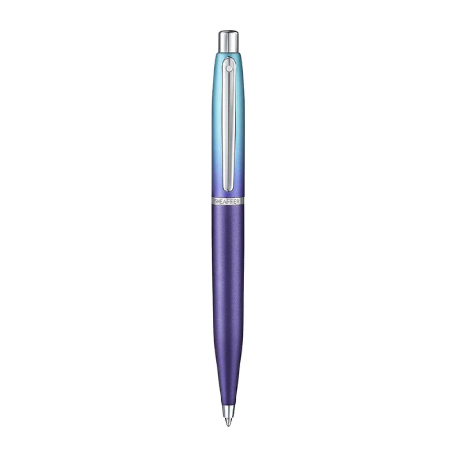 SHEAFFER® Executive Gift Set VFM 9430 Blue and Purple Pearlised Gradient Ballpoint Pen with Genuine Leather Card Case 4