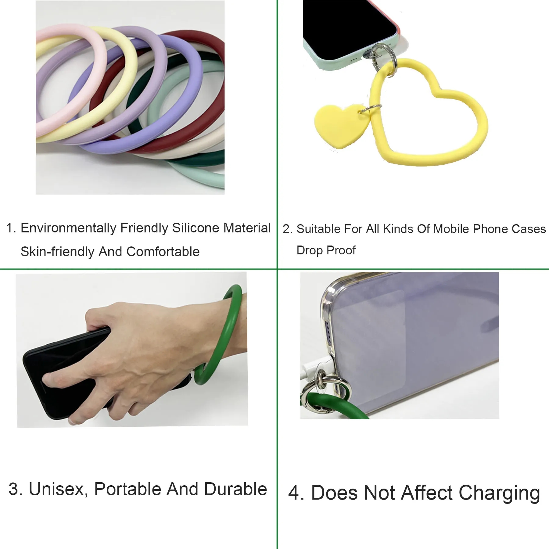 Heat-shaped Phone Hand Wrist With Keychain Lanyard Strap 5