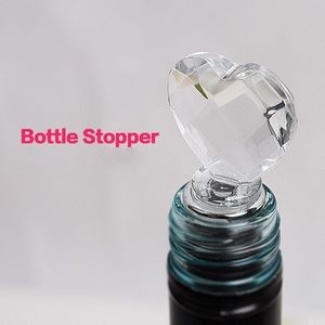 Charming Diamond Heart Shaped Wine Cork Bottle Stopper 4