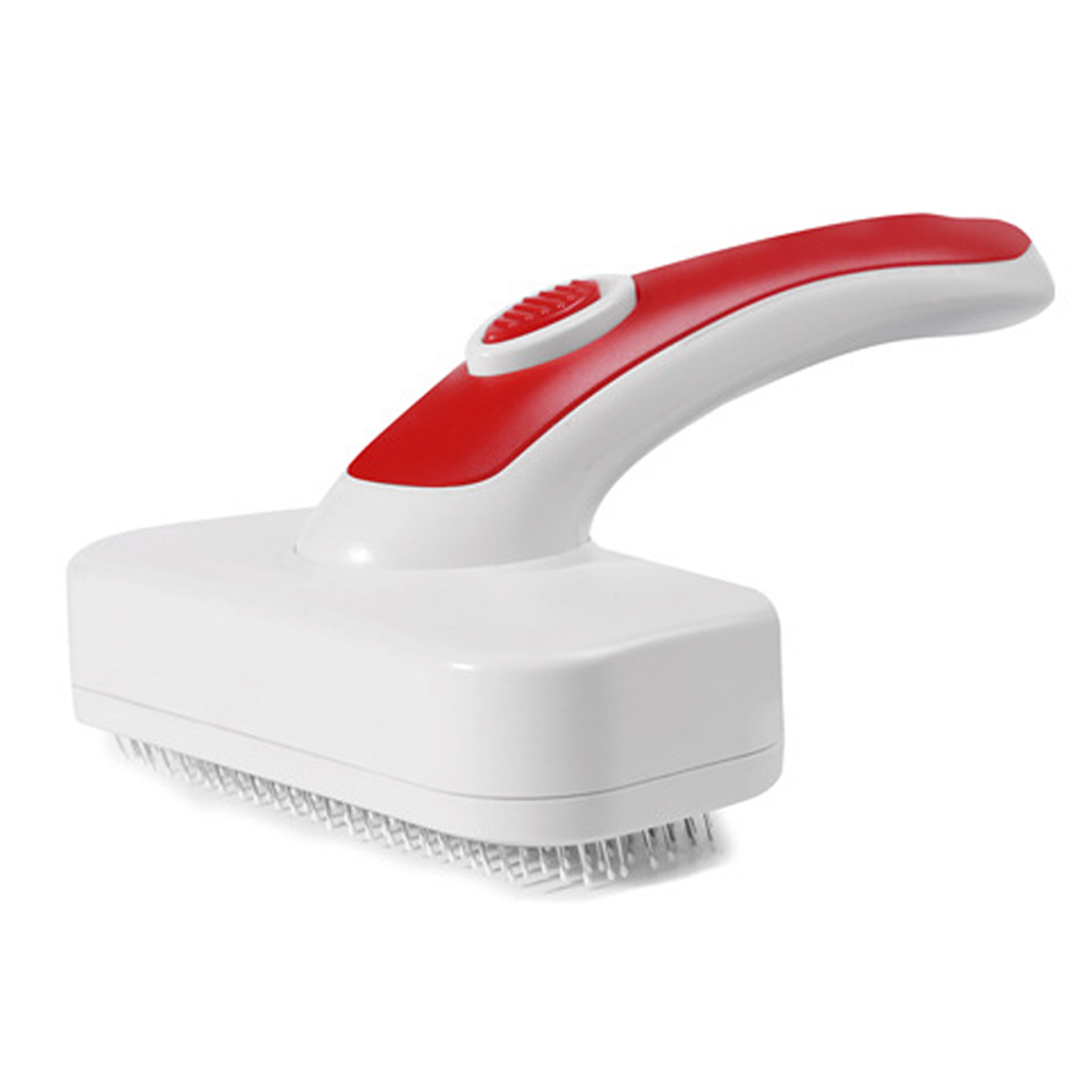 Portable Plastic Pet Deshedding Brush w/ Soft Bristles 8