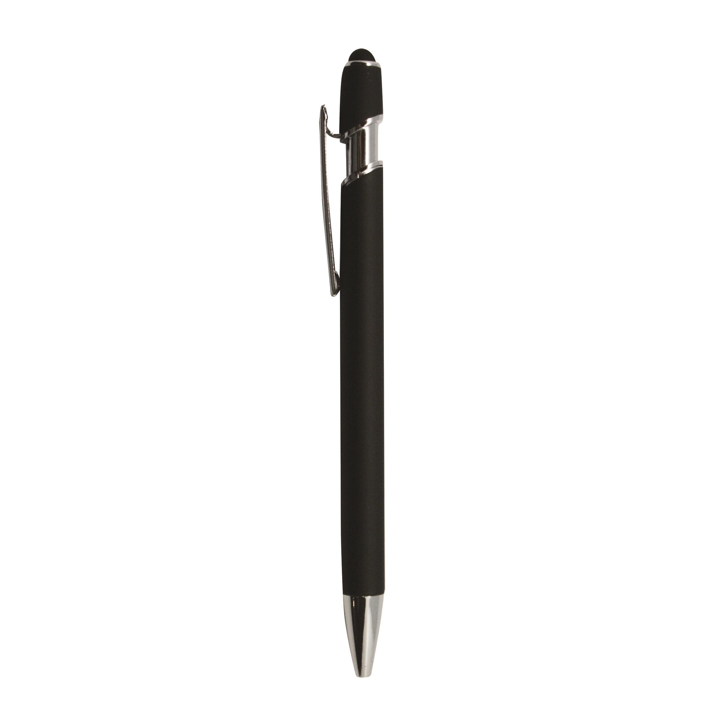 Soft Rubber Finish Click Metal Ballpoint Stylus Pen 4