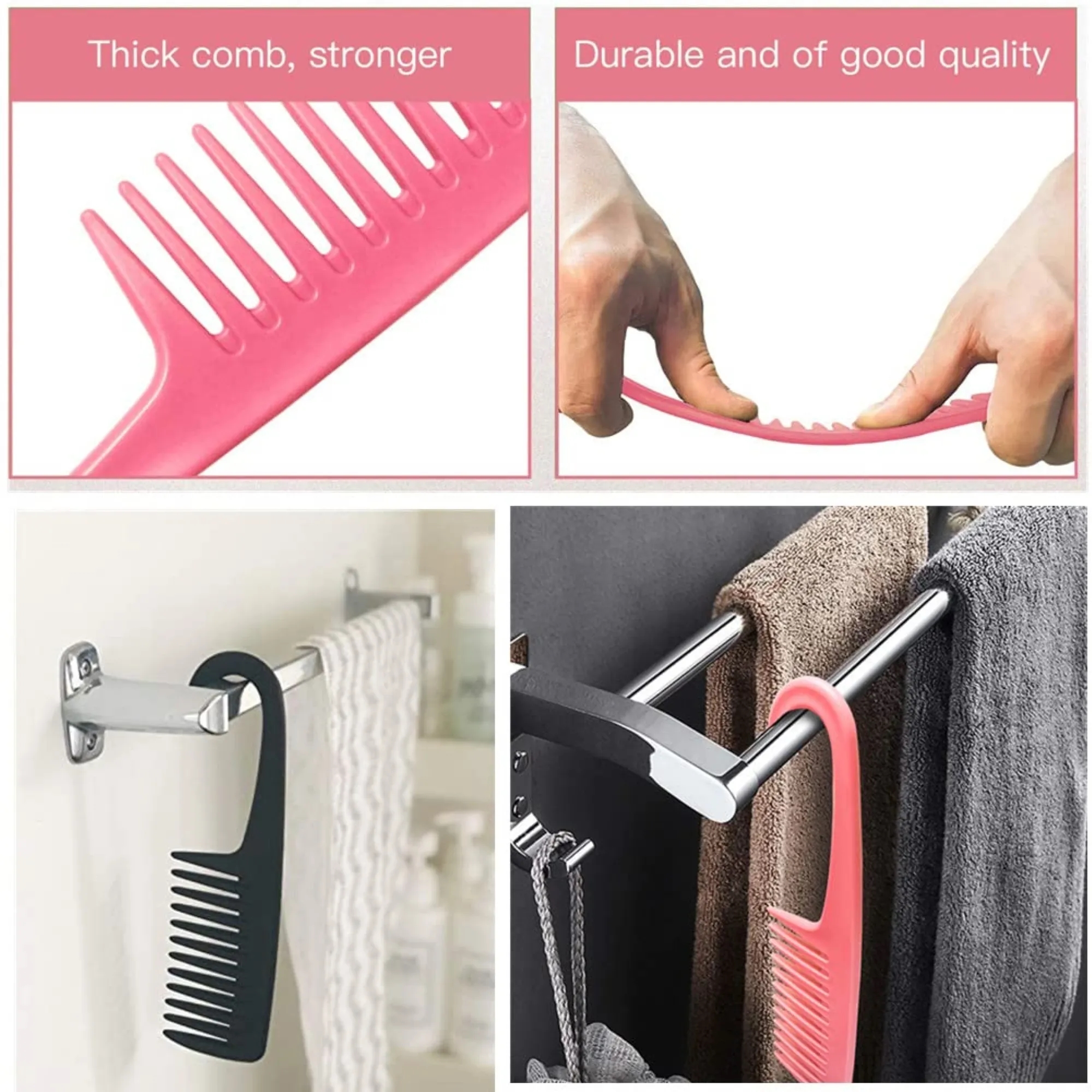Wide Tooth Shower Comb With Hook 3