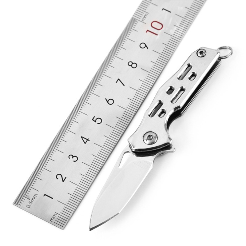 Mini Stainless Steel Folding Pocket Knife with Strap Hole 7