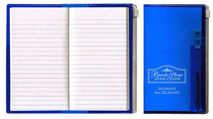 Tally Book Zip Back Planner w/ Clear Pen and Zip-Lock Pocket - Translucent Cover 1