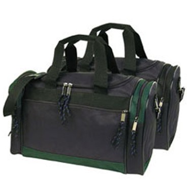 Duffel bag (Black with green trim) 2