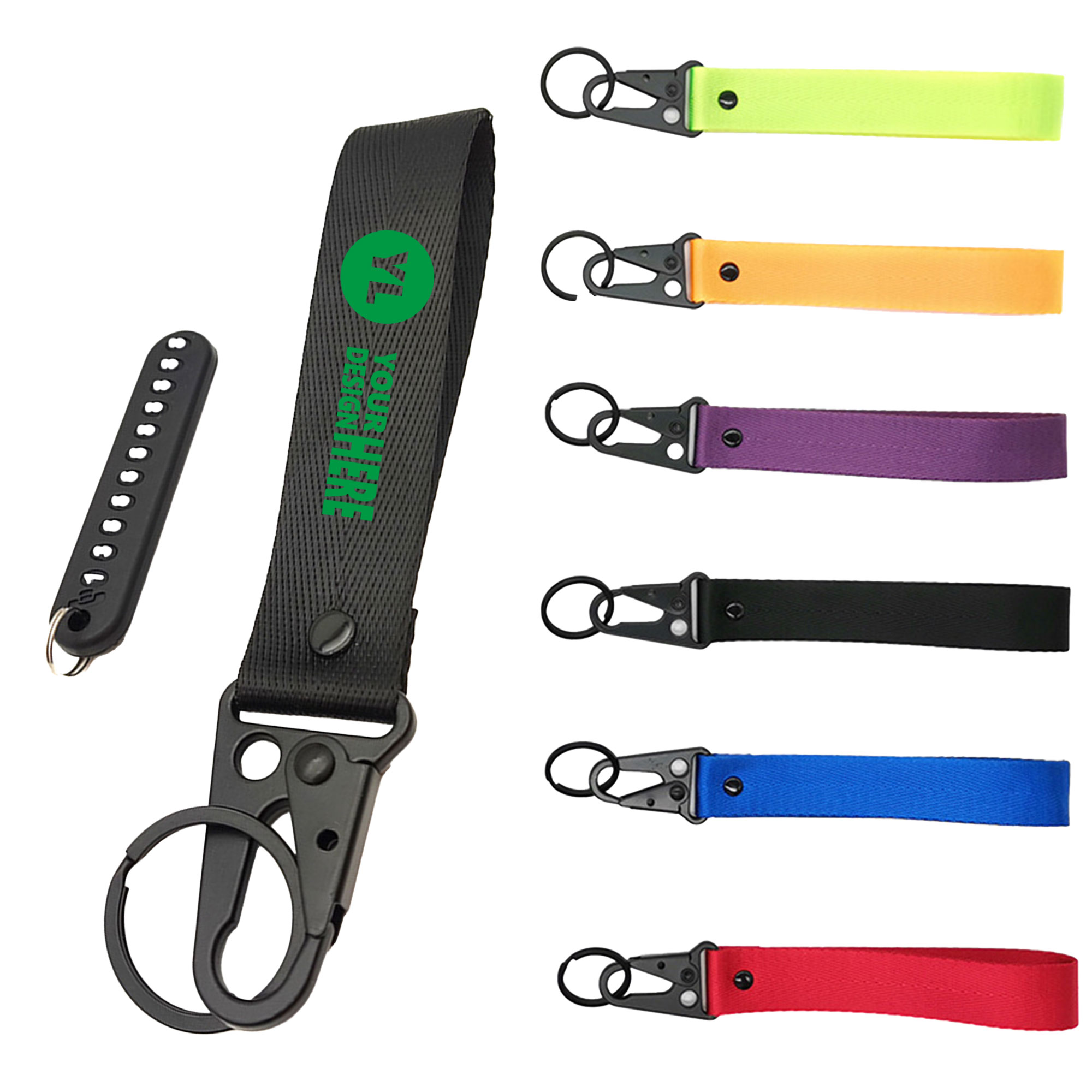 Webbing Keychain Wrist Strap With Number Tag 2