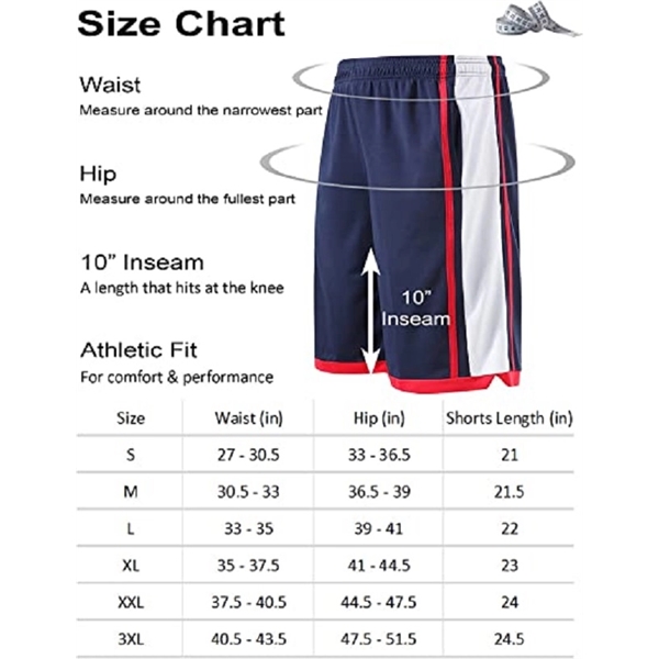 Men's Athletic Basketball Shorts 9