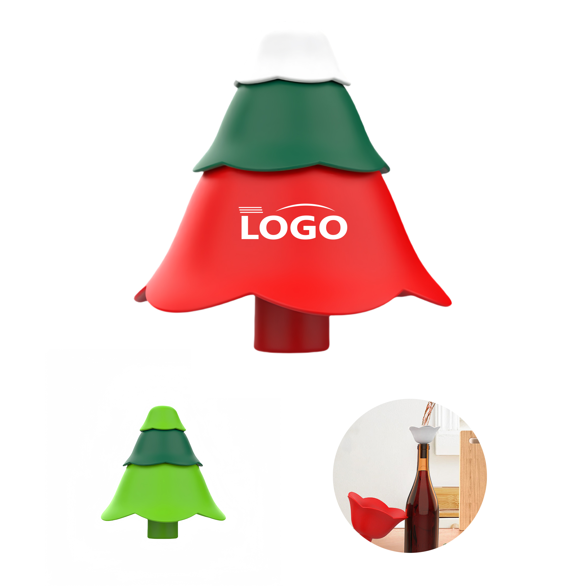 Festive Silicone Kitchen Funnels - Christmas Tree Design 3