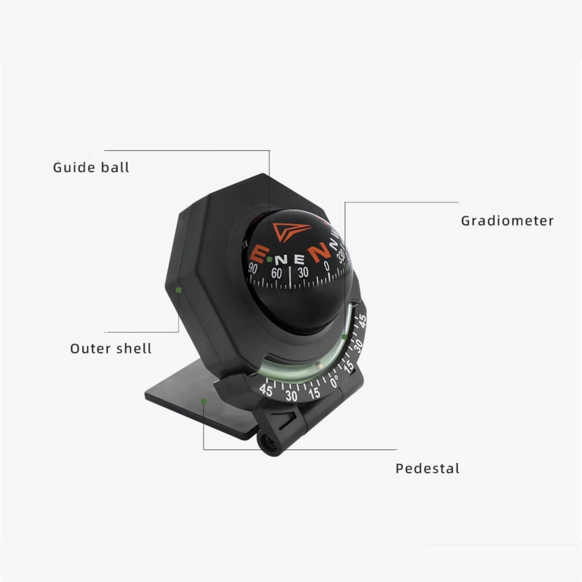 2 In 1 Car Compass 1
