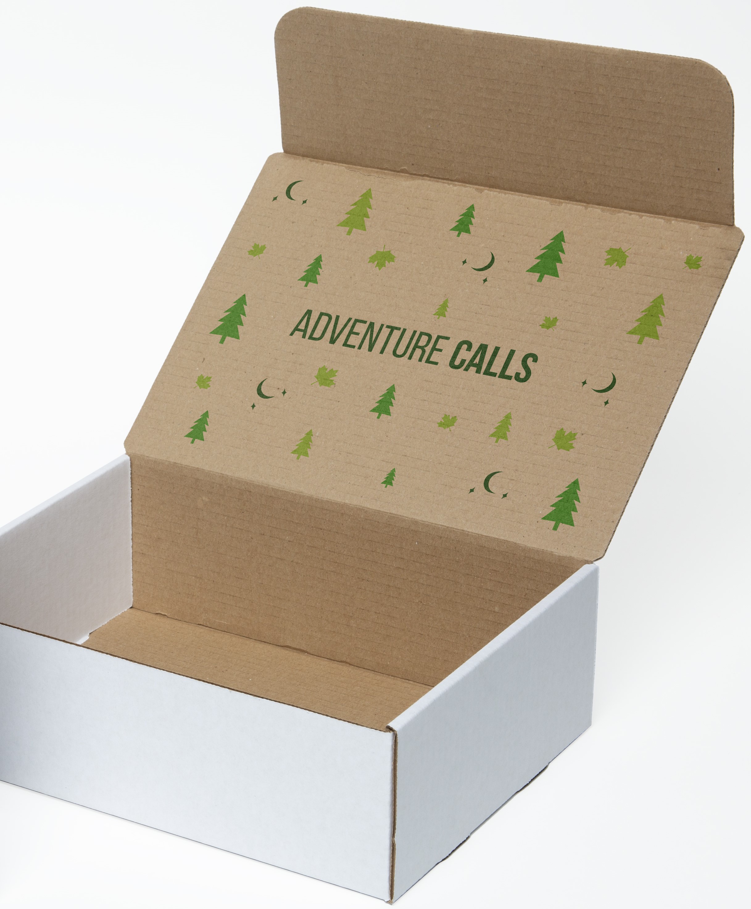 Full Color White Display Mailer Box w/Inside Imprint (12" x 9" x 4")