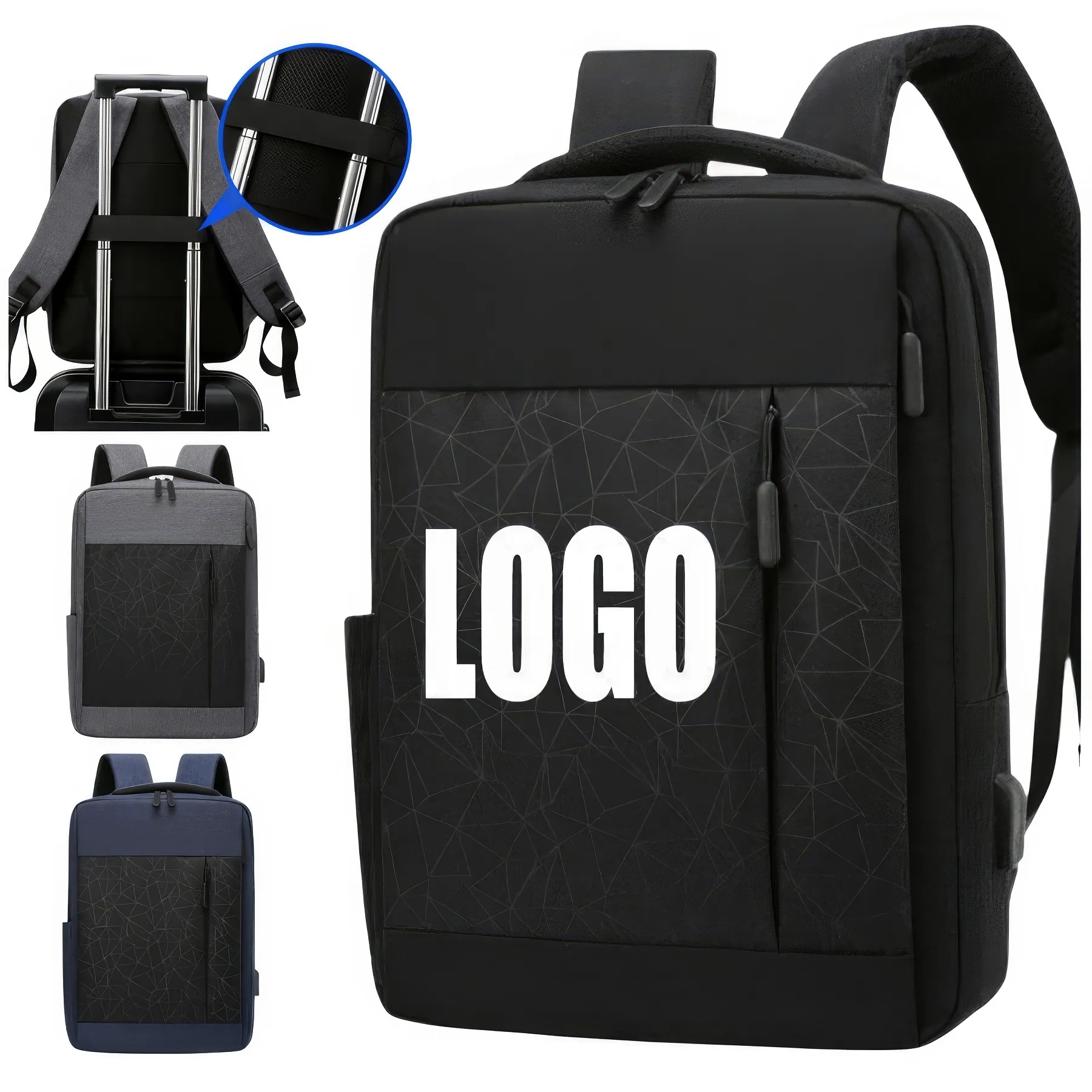 Travel Business School Laptop Backpack with USB Port 1