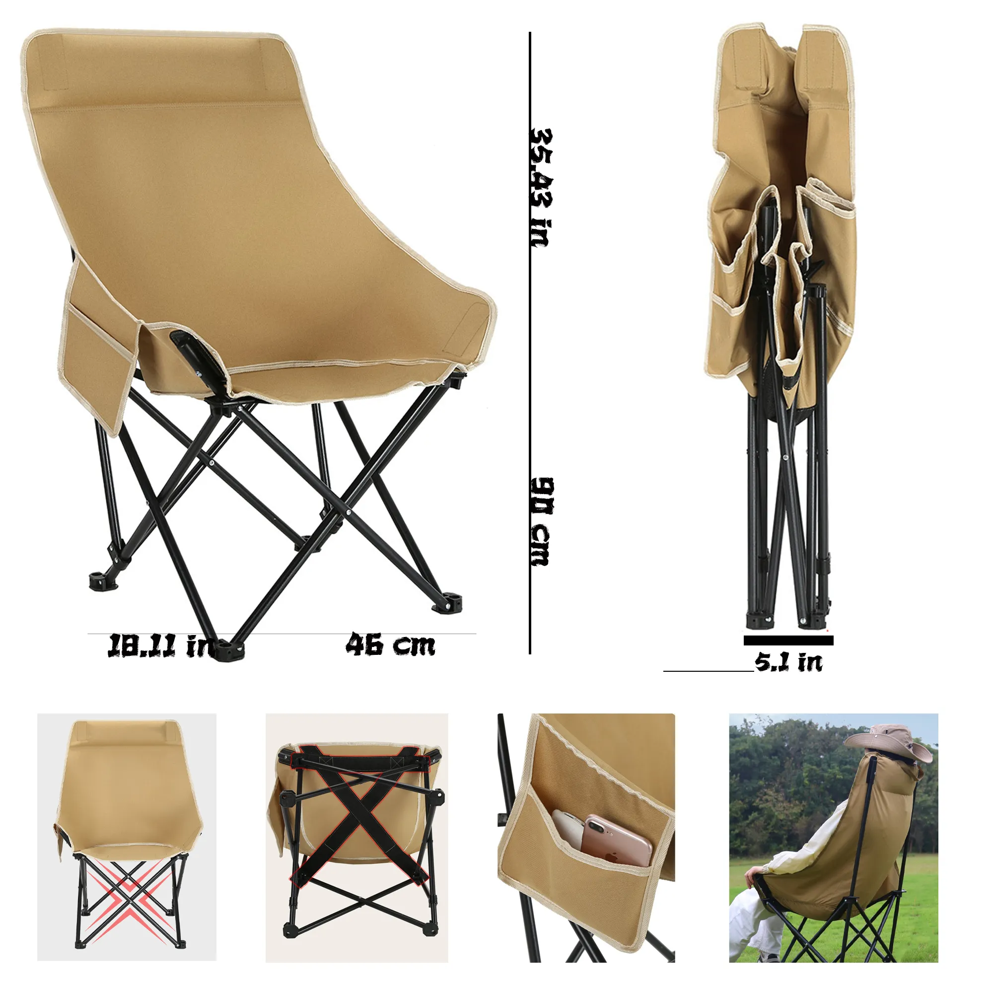 High-Back Folding Moon Chair 3