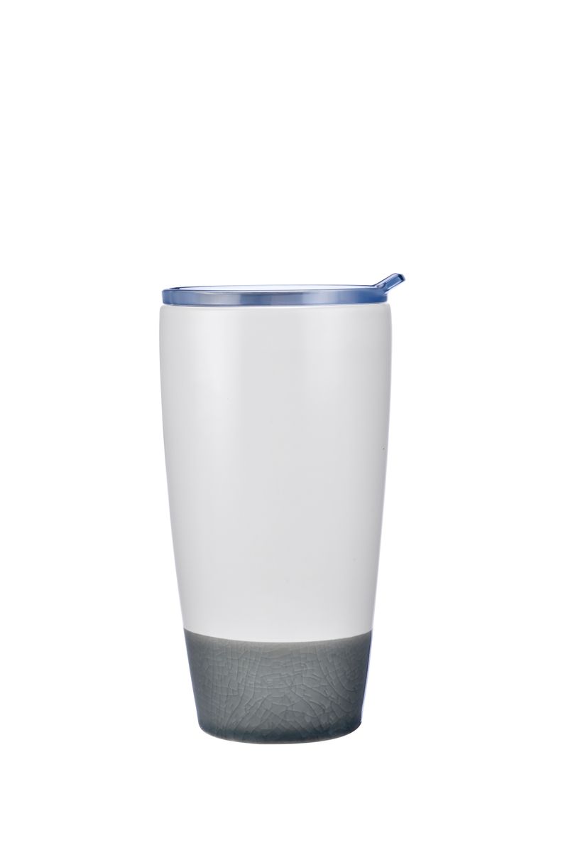 Endura 12 oz White Double Wall Ceramic Tumbler 4
