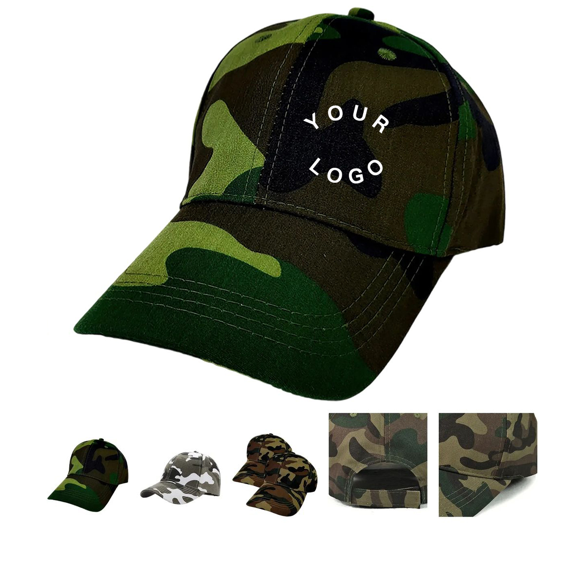 Camouflage Cotton Baseball Cap with Adjustable Fit 3