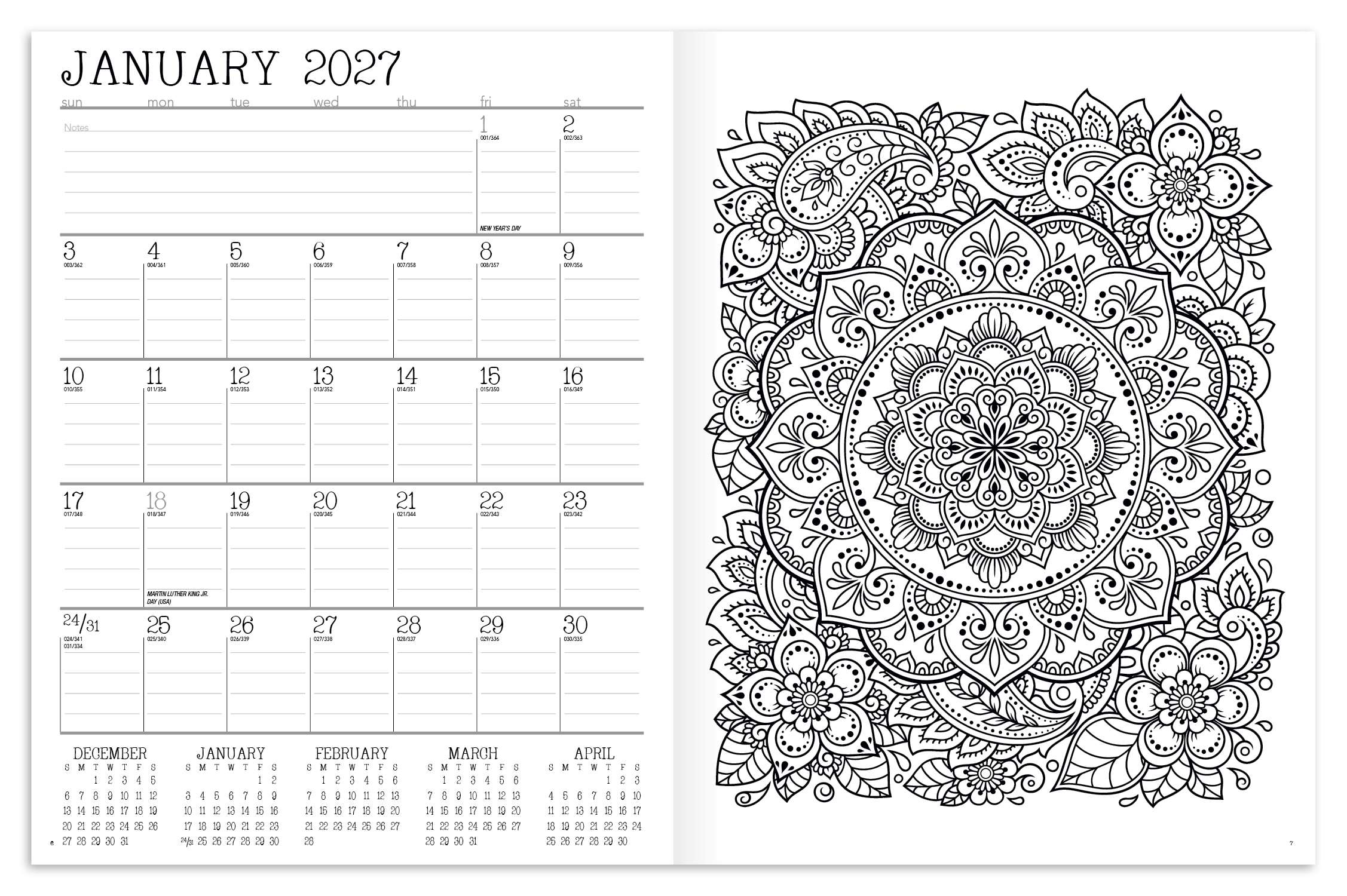 Good Value™ Adult Coloring Book Planner 32