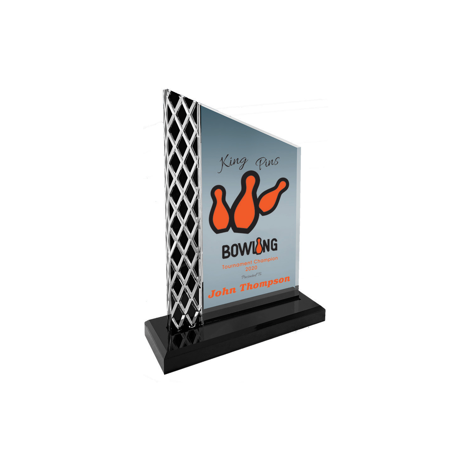 8" Black Unite Diamond Ice Acrylic Award 4