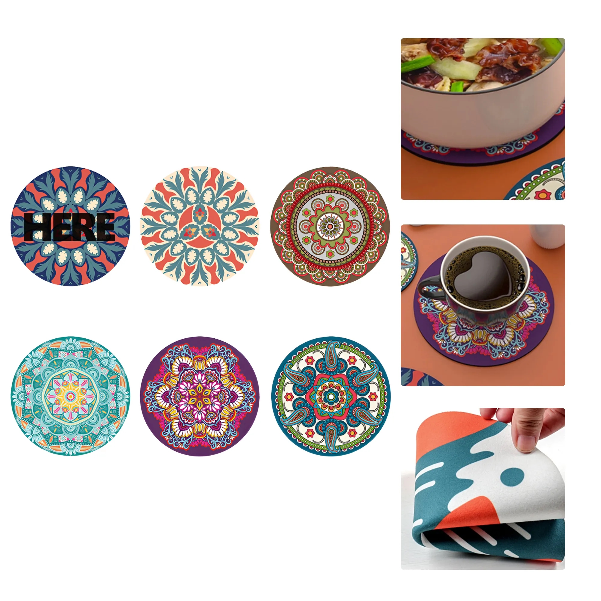 Colorful Heat Resistant Rubber Coaster 1