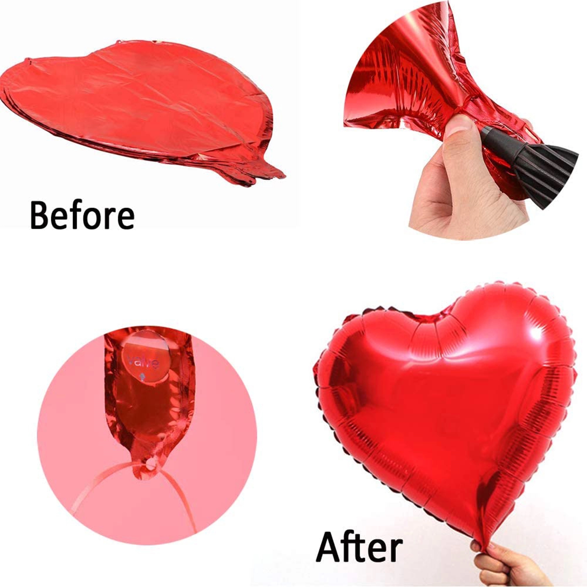18Inch Heart Shape Foil Mylar Balloon 1 Color 1 Side MOQ100 3
