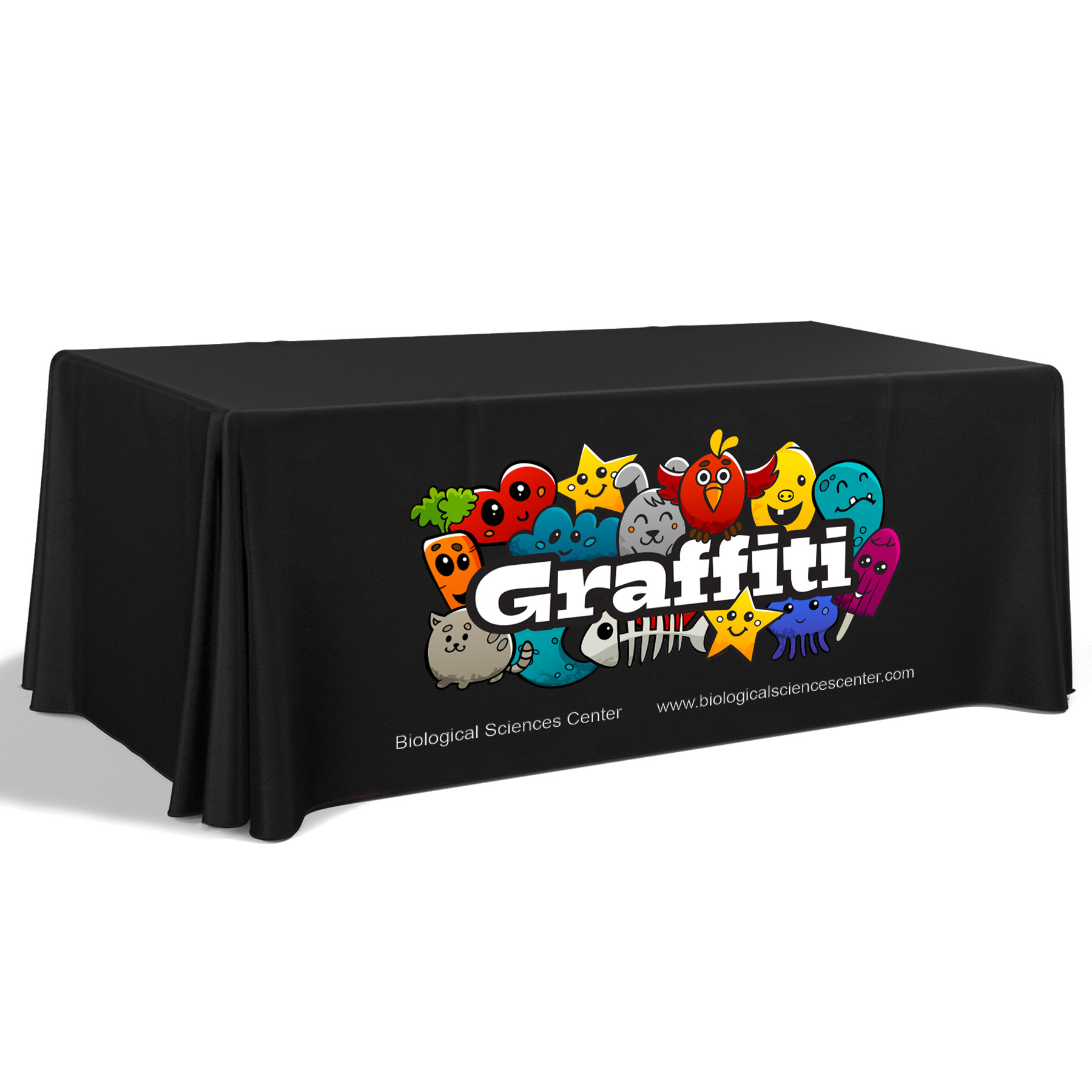 6' Premium Draped Standard Table Cover(Full Color Dye Sublimation) 2