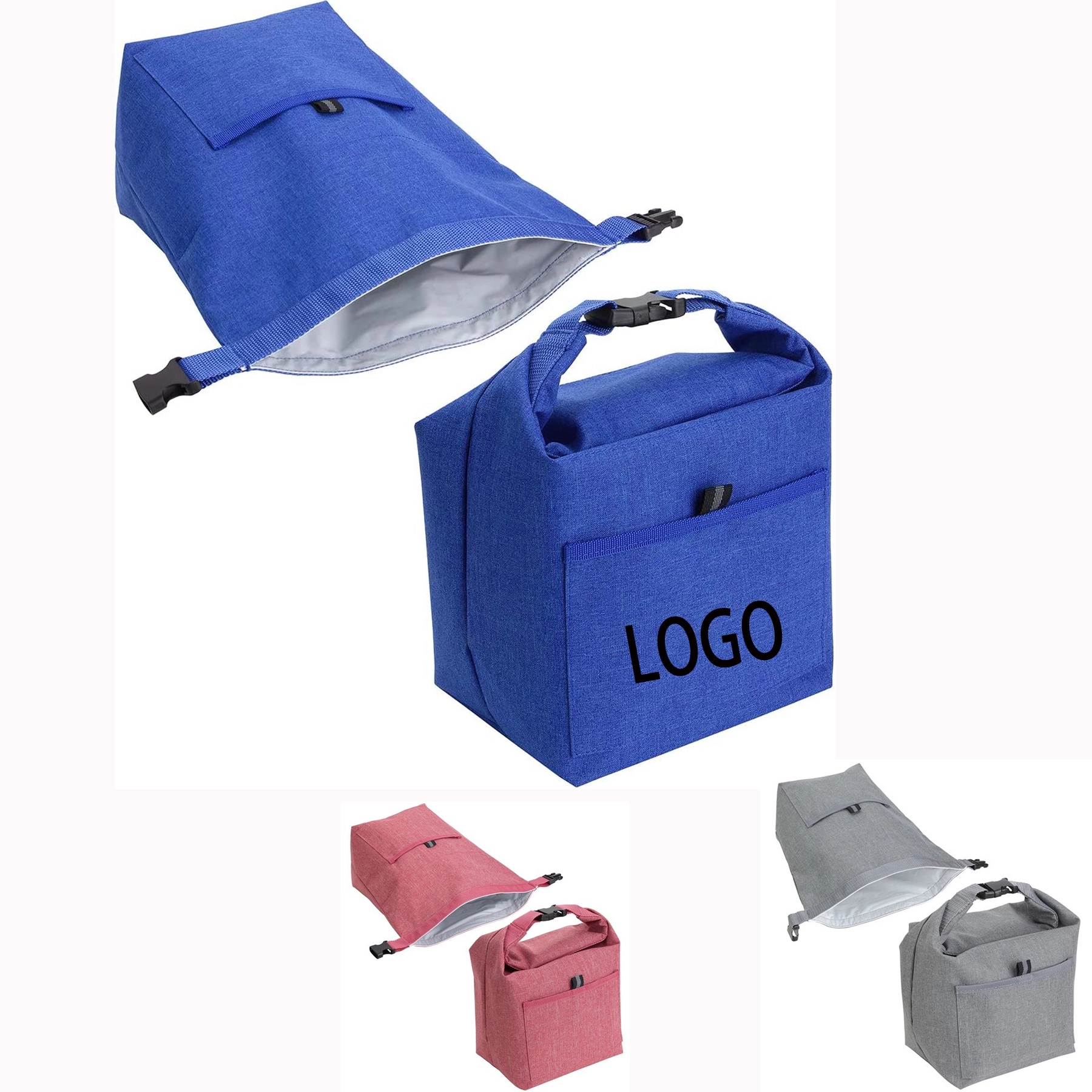Durable Roll-top Insulated Lunch Tote Bag 2