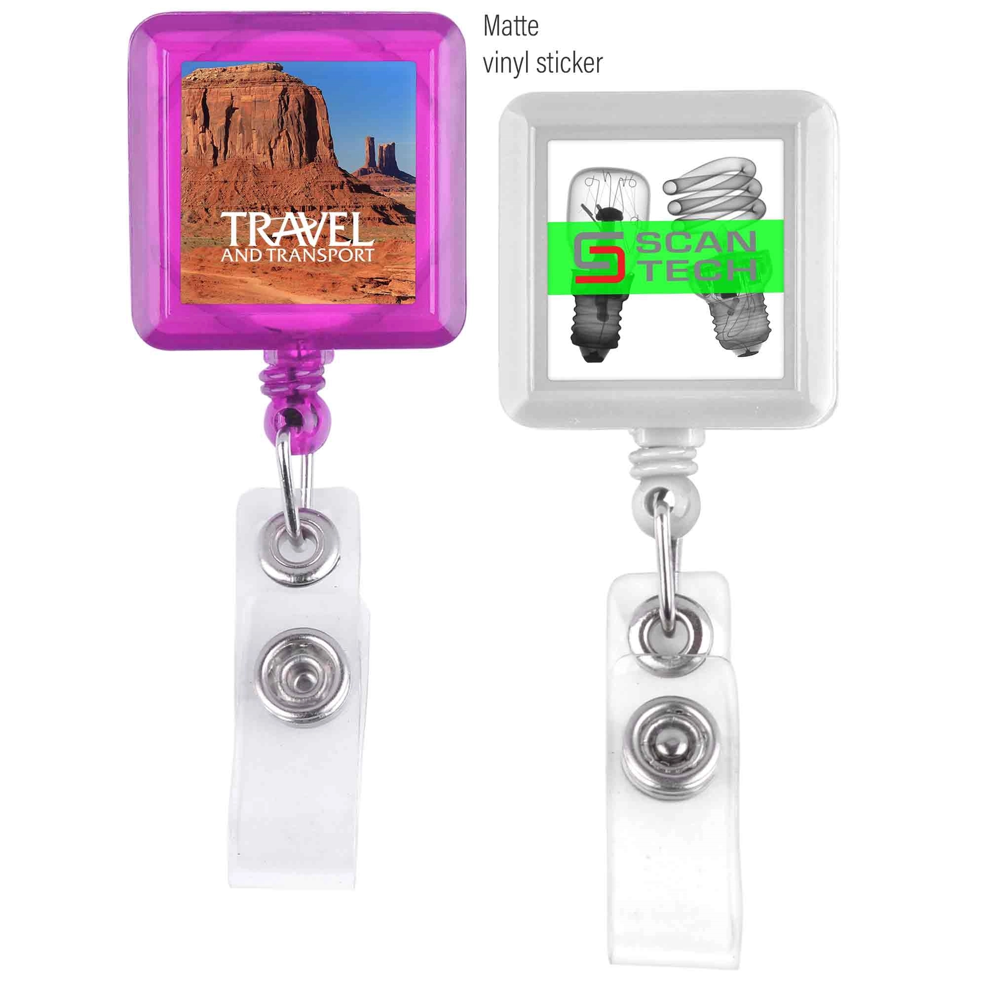Square-Shaped Retractable Badge Holder 4