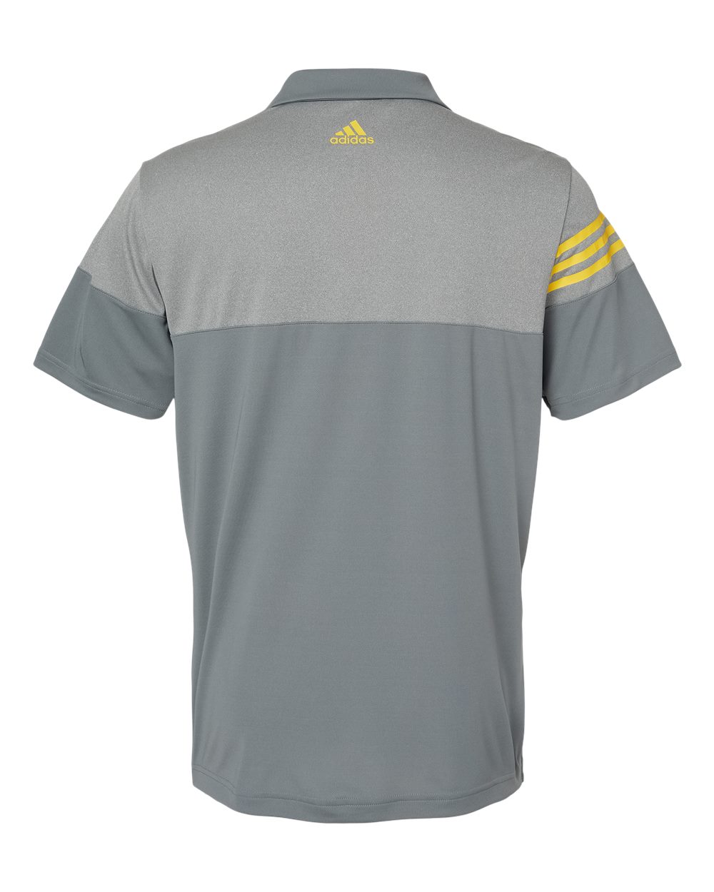 Men's Heathered 3-Stripes Colorblocked Polo - A213 16