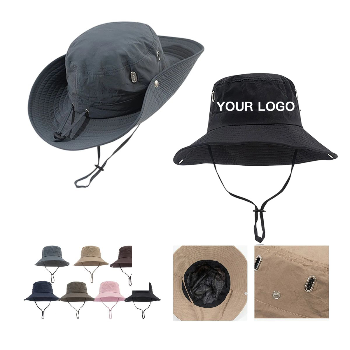 Breathable Fishing Hat with Drawstring 1