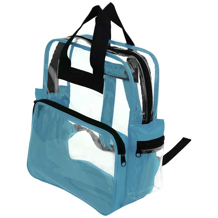 15" Clear Backpacks - Teal Trim 2