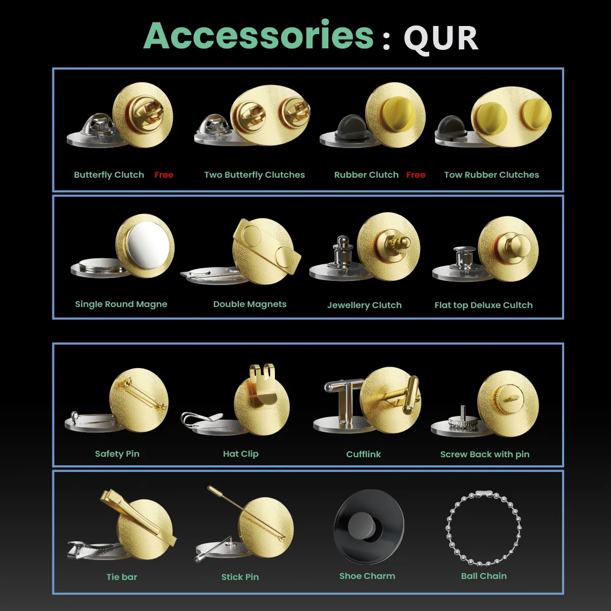 1 1/4" Die Struck Antique Pin 4