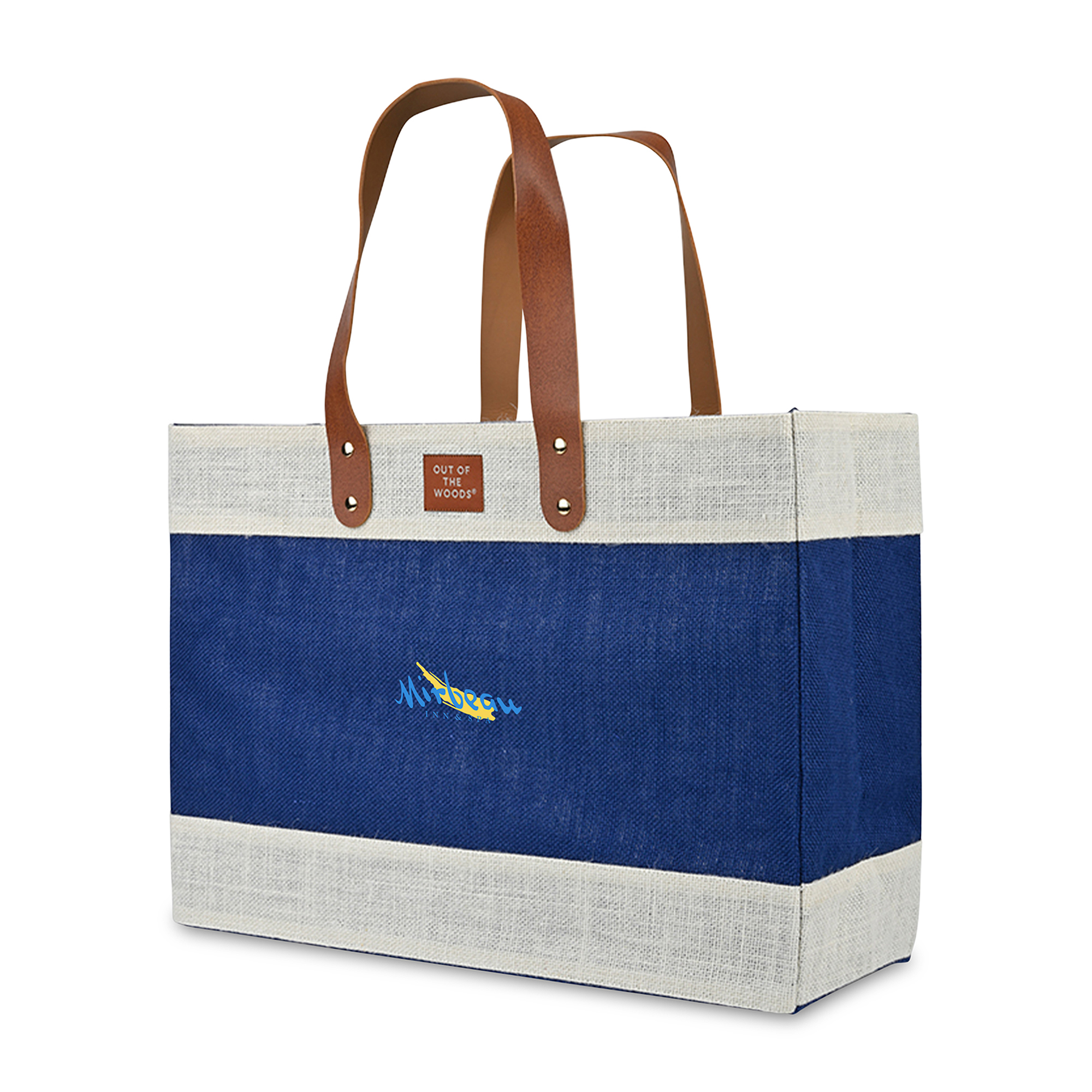 Out of the Woods® Jute Market Tote, custom tote bag with logo imprint 14