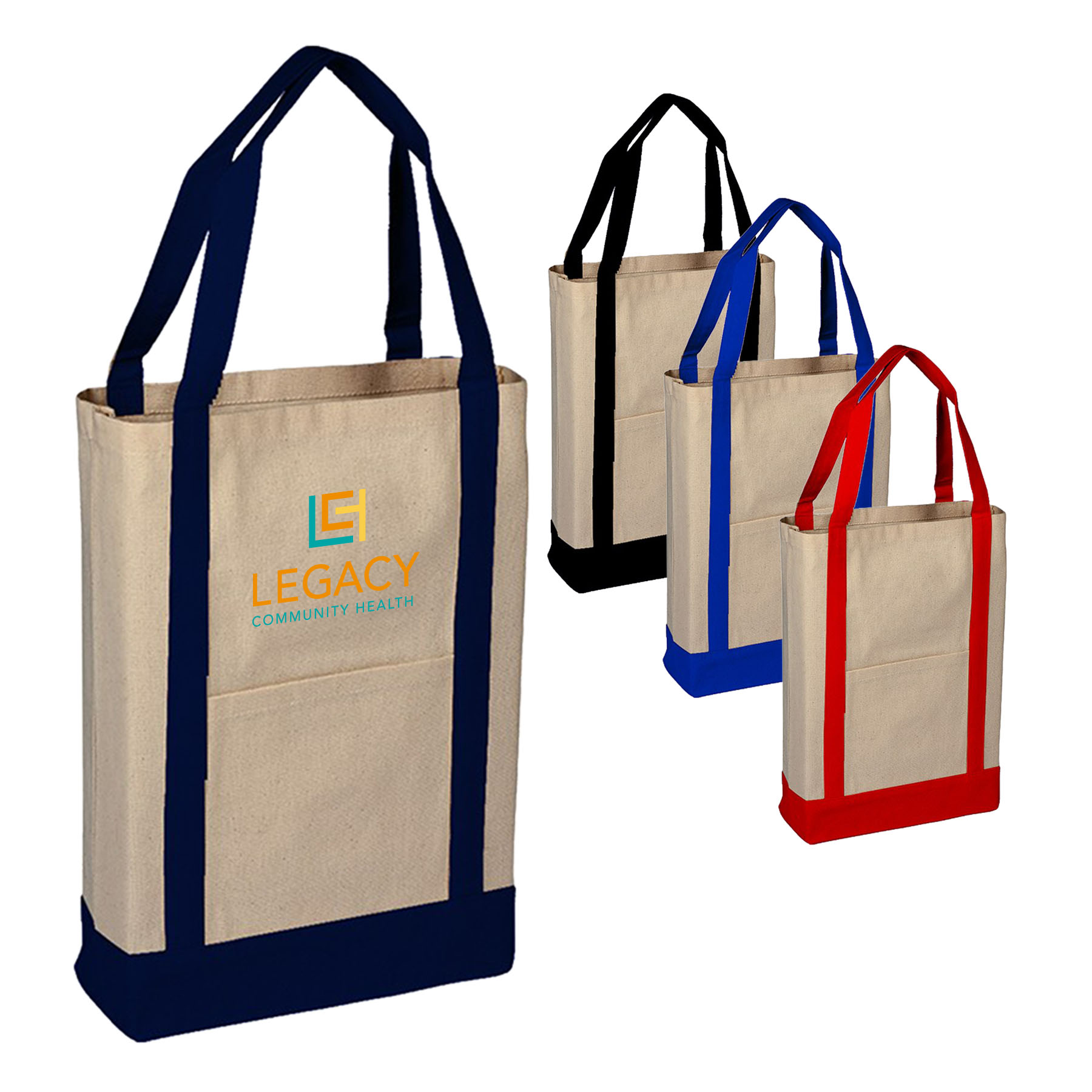 12 oz. Two Tone Canvas Deluxe Tote 1