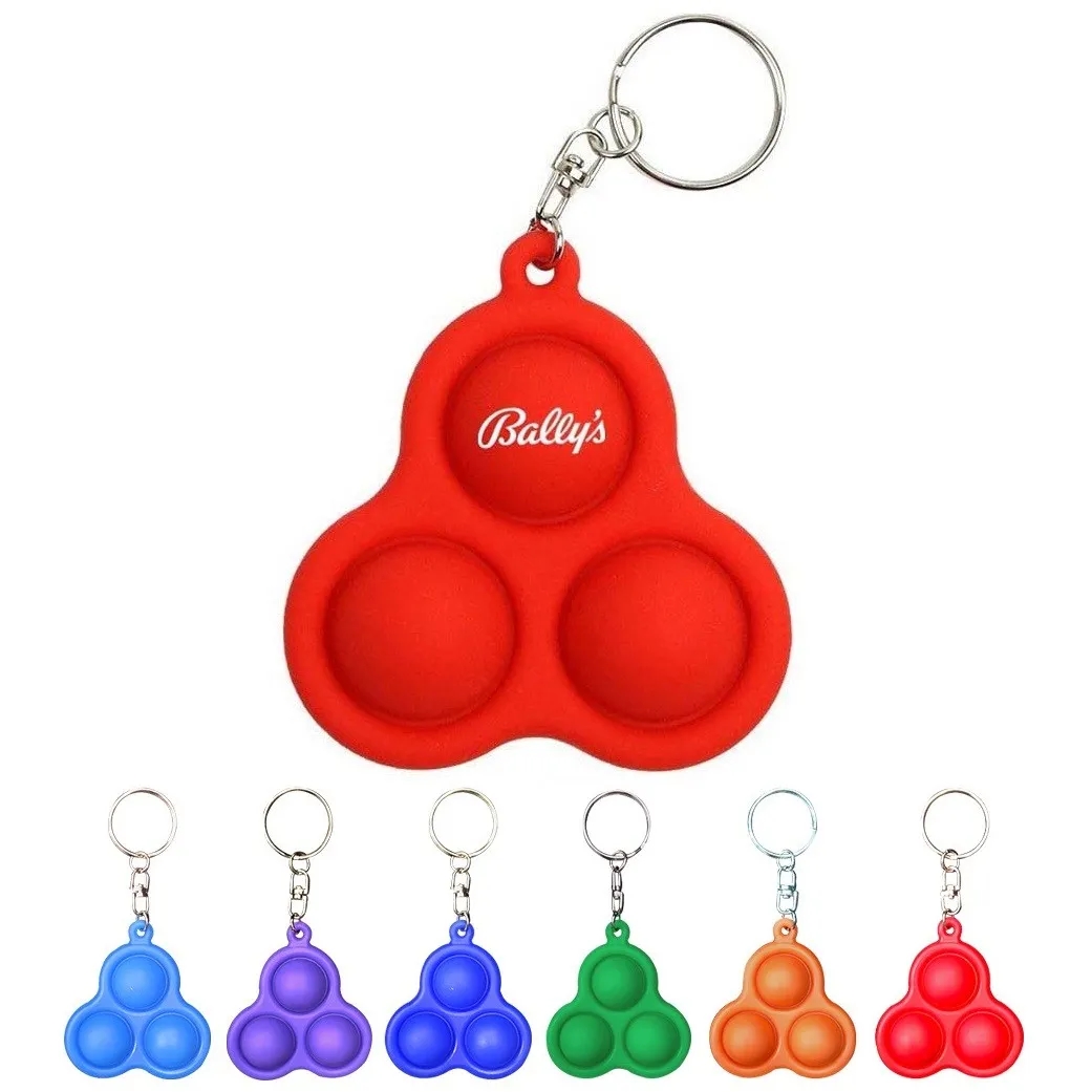 Bubble Triangle Push Pop Keychain 2