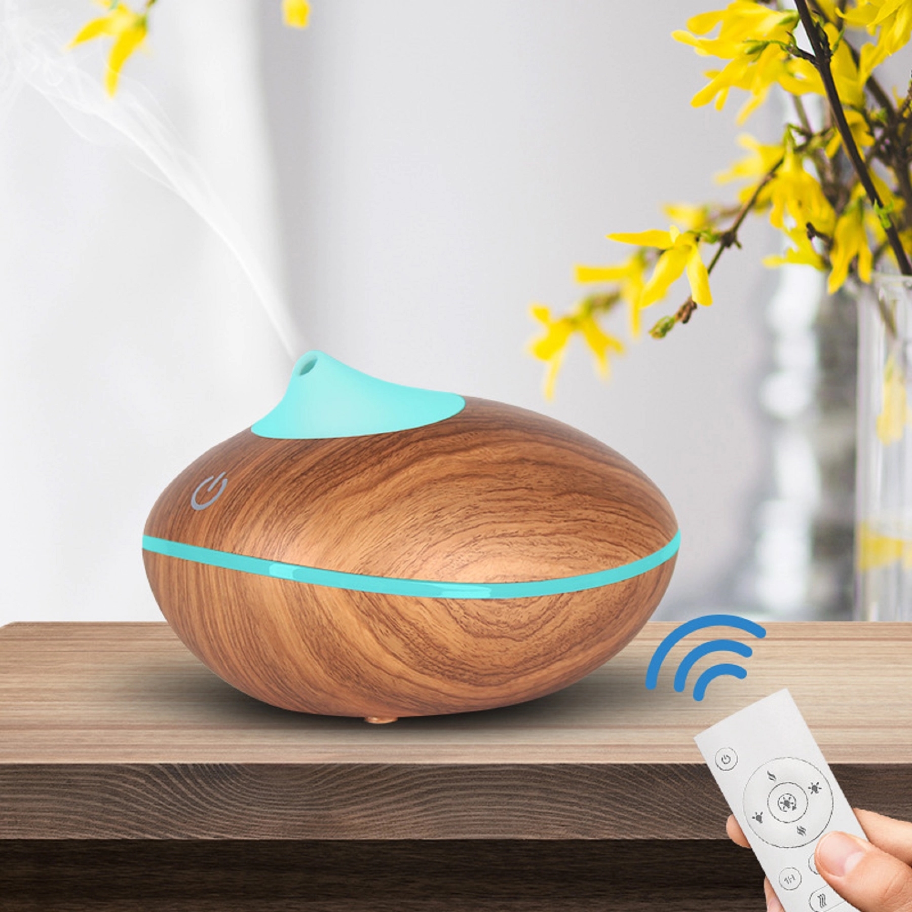 200 ml Wood Grain Aroma Diffuser Humidifier for Home 5