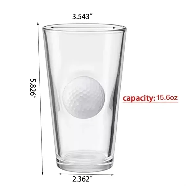 Golf Ball Design Beer Mug - Unique Embedded Glassware 1