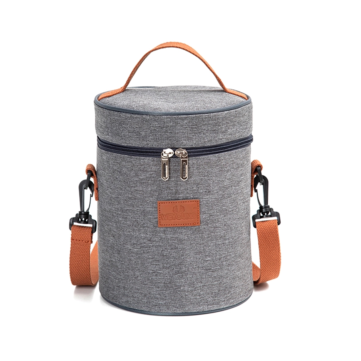 Oxford Insulated Lunch Bag Shoulder Girdle Gray 3