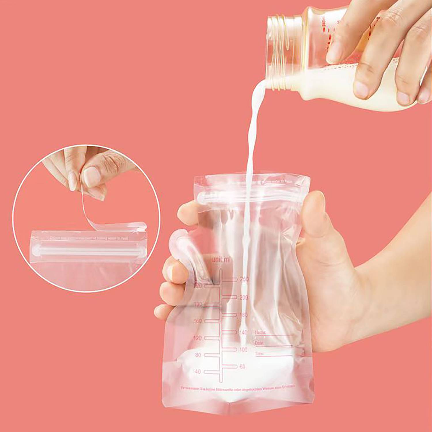 8.45oz Breastmilk Storage Bags with Measurement Markings 8