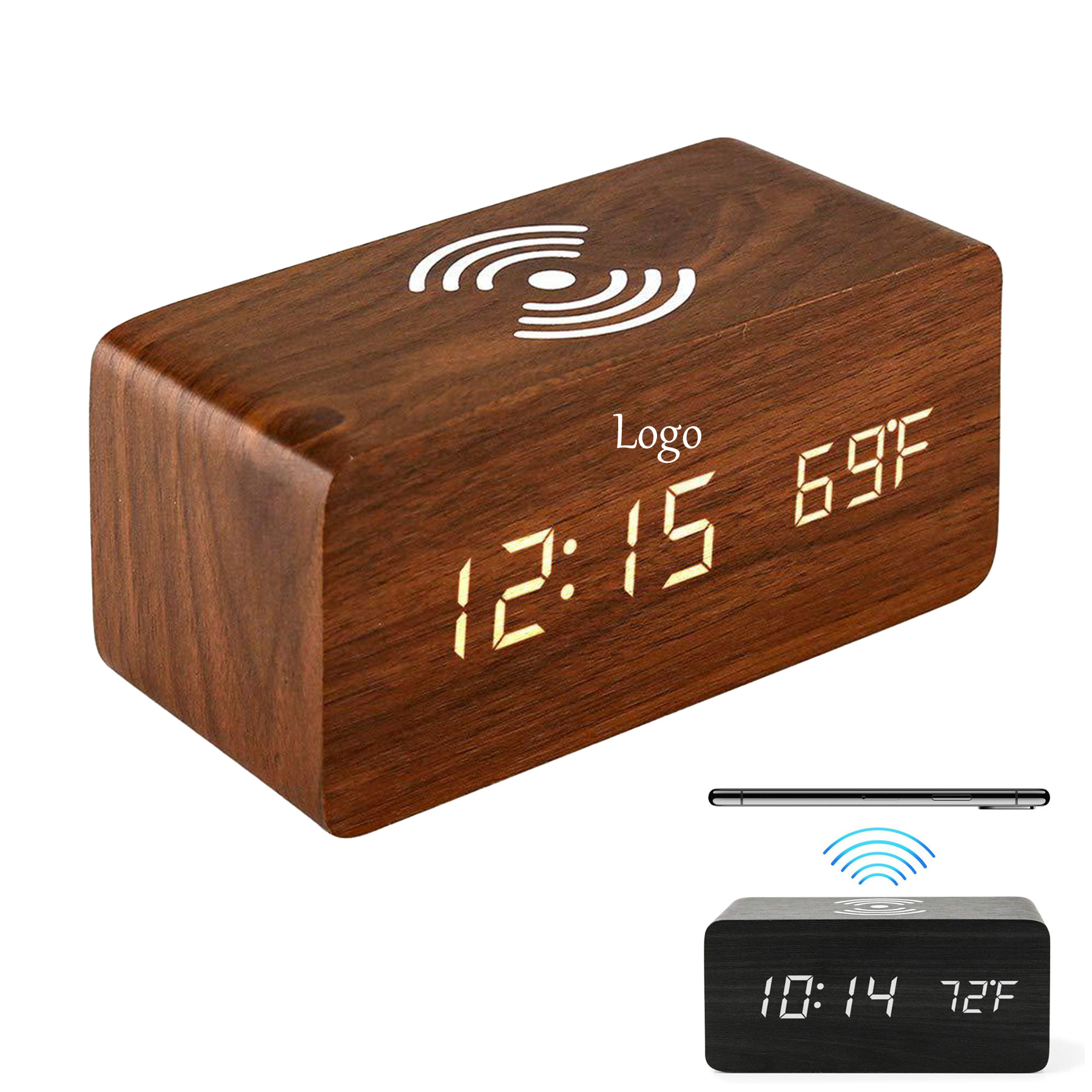 Wooden LED Digital Alarm Clock 2