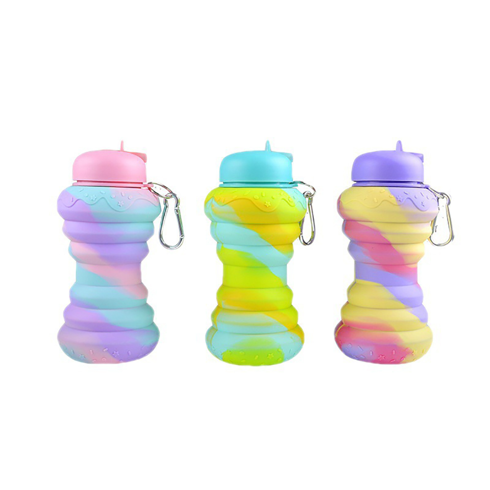 16 oz Silicone Creative Gradient Foldable Bottle 2