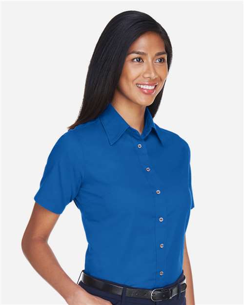 Women's Easy Blend™ Short Sleeve Twill Dress Shirt with Stain-Release - M500SW 20
