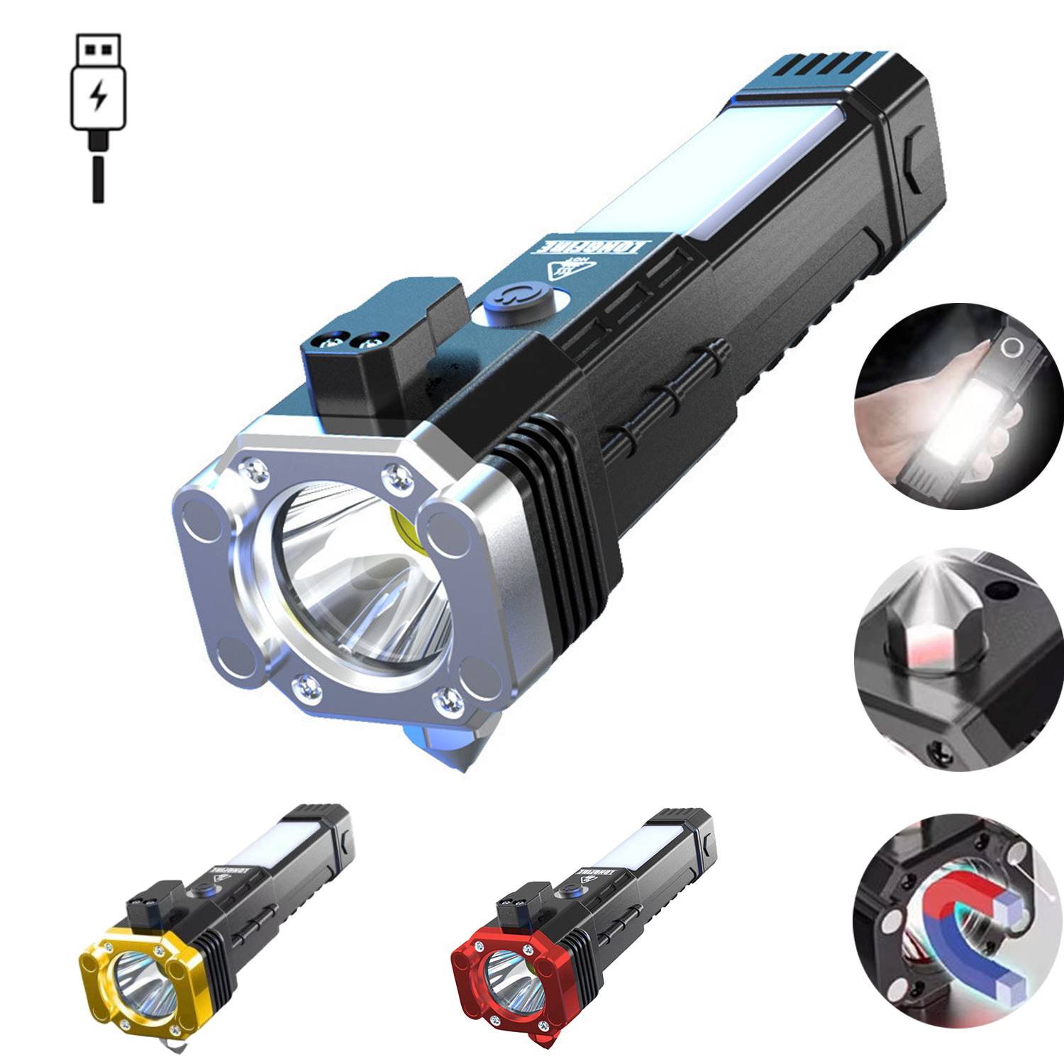 Plastic Multi Function Emergency Flashlight 6