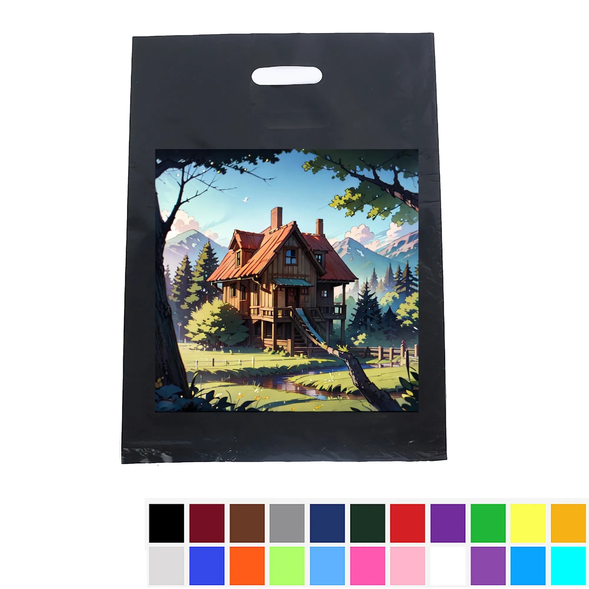 Die Cut Foldable Reinforced Plastic Bag MOQ500pcs 2